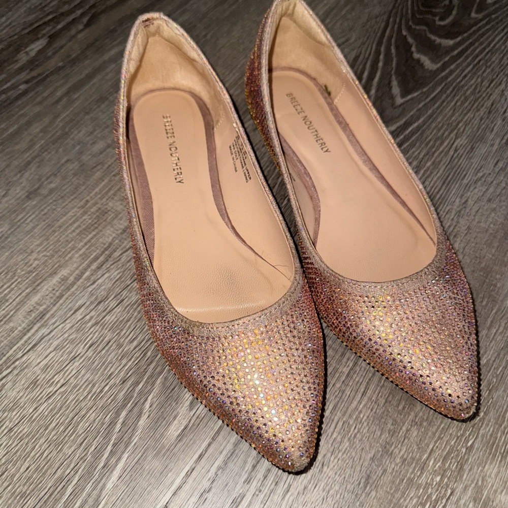 Sparkling Rose Gold Flats